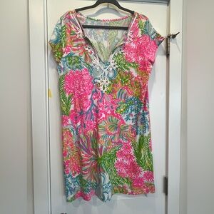 Lilly Pulitzer Pink and Green Mini Dress